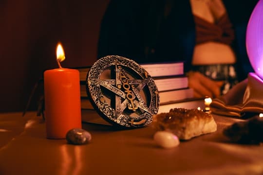 Candles prepared for a spiritual ritual