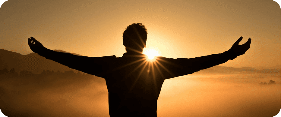 Person practicing energy healing