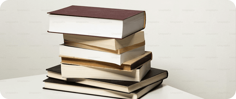 Stack of wisdom and spiritual books